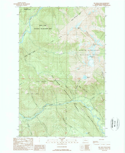 United States Geological Survey Big Devil Peak, WA (1989, 24000-Scale) digital map