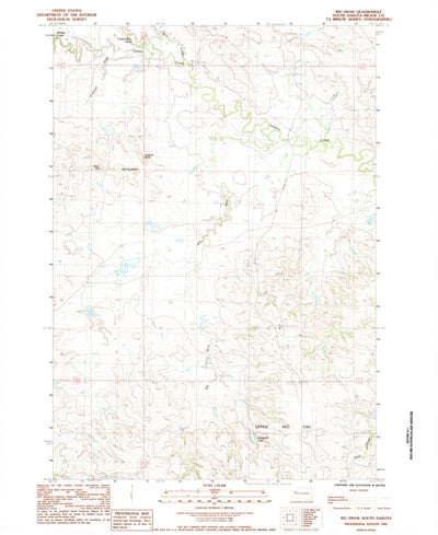 United States Geological Survey Big Draw, SD (1983, 24000-Scale) digital map