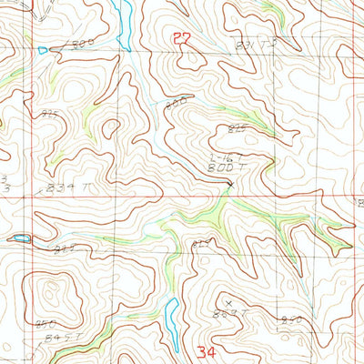 United States Geological Survey Big Draw, SD (1983, 24000-Scale) digital map