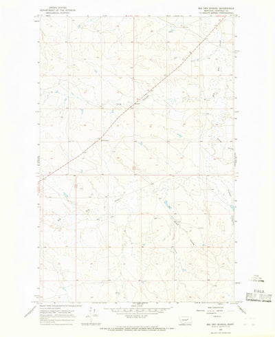 United States Geological Survey Big Dry School, MT (1965, 24000-Scale) digital map