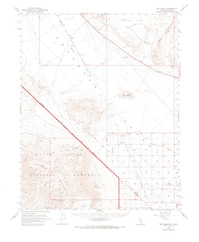 United States Geological Survey Big Dune, NV-CA (1952, 62500-Scale) digital map