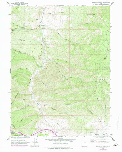 United States Geological Survey Big Dutch Hollow, UT (1961, 24000-Scale) digital map