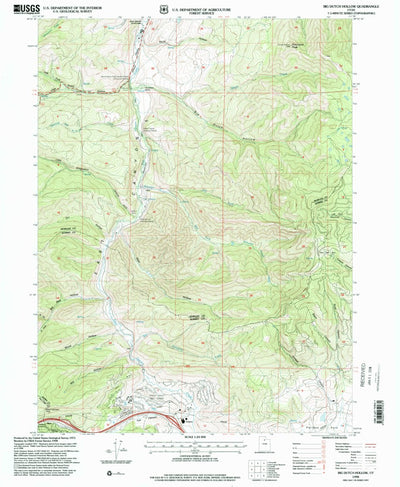 United States Geological Survey Big Dutch Hollow, UT (1998, 24000-Scale) digital map