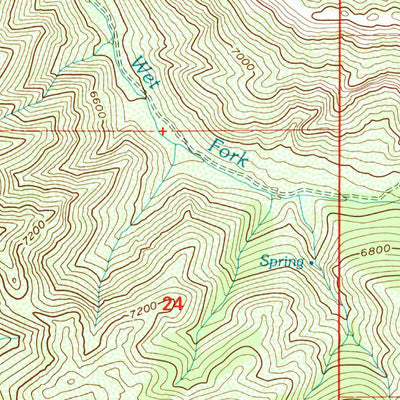 United States Geological Survey Big Dutch Hollow, UT (1998, 24000-Scale) digital map
