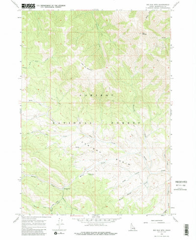 United States Geological Survey Big Elk Mountain, ID (1966, 24000-Scale) digital map