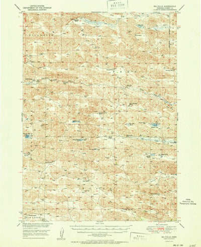 United States Geological Survey Big Falls, NE (1951, 62500-Scale) digital map