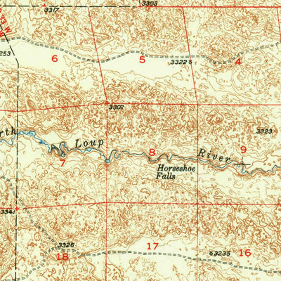 United States Geological Survey Big Falls, NE (1951, 62500-Scale) digital map
