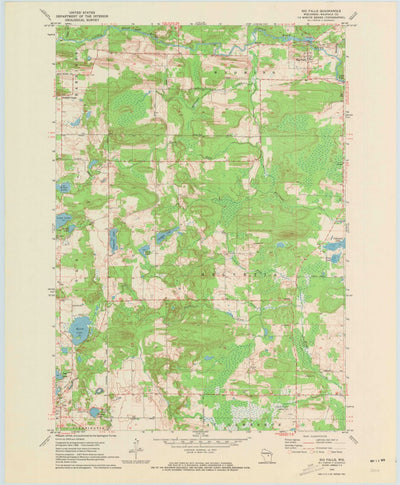 United States Geological Survey Big Falls, WI (1970, 24000-Scale) digital map