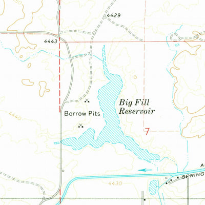 United States Geological Survey Big Fill Reservoir, ID (1973, 24000-Scale) digital map