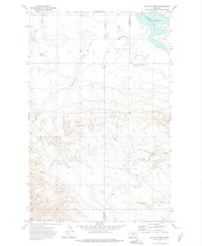 United States Geological Survey Big Flat West, MT (1971, 24000-Scale) digital map