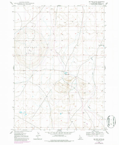 United States Geological Survey Big Foot Butte, ID (1948, 24000-Scale) digital map