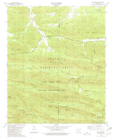 United States Geological Survey Big Fork, AR (1980, 24000-Scale) digital map