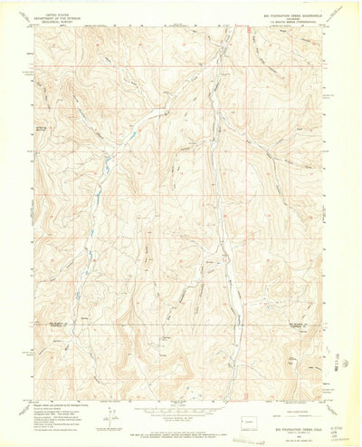 United States Geological Survey Big Foundation Creek, CO (1964, 24000-Scale) digital map