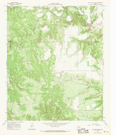 United States Geological Survey Big Four Ranch, TX (1966, 24000-Scale) digital map