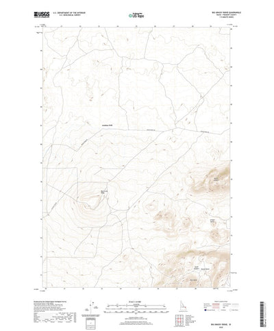 United States Geological Survey Big Grassy Ridge, ID (2020, 24000-Scale) digital map