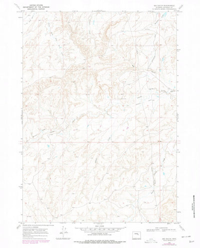 United States Geological Survey Big Gulch, WY (1968, 24000-Scale) digital map