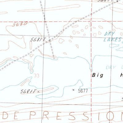 United States Geological Survey Big Hard Pan, NV (1986, 24000-Scale) digital map