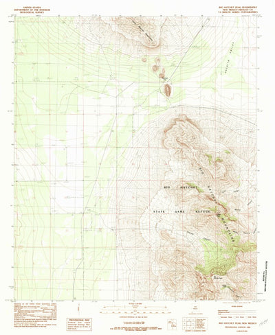 United States Geological Survey Big Hatchet Peak, NM (1982, 24000-Scale) digital map
