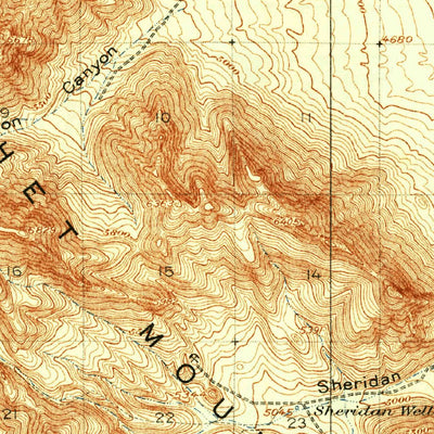United States Geological Survey Big Hatchet Peak, NM (V3, 1937) digital map