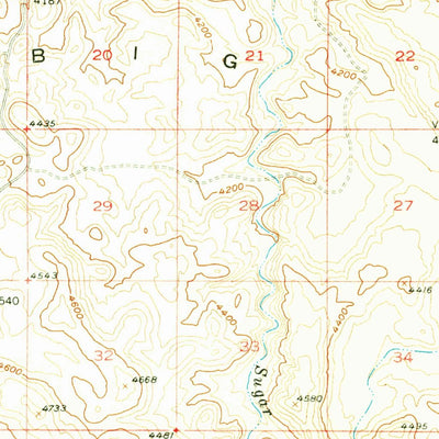 United States Geological Survey Big Hill, ID (1956, 62500-Scale) digital map