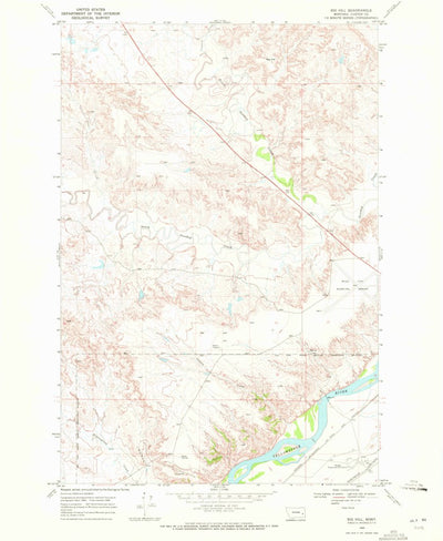 United States Geological Survey Big Hill, MT (1968, 24000-Scale) digital map