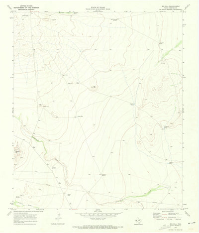 United States Geological Survey Big Hill, TX (1970, 24000-Scale) digital map
