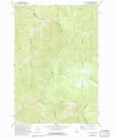 United States Geological Survey Big Hole Pass, ID-MT (1966, 24000-Scale) digital map