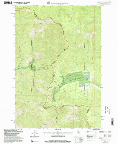 United States Geological Survey Big Hole Pass, ID-MT (1997, 24000-Scale) digital map