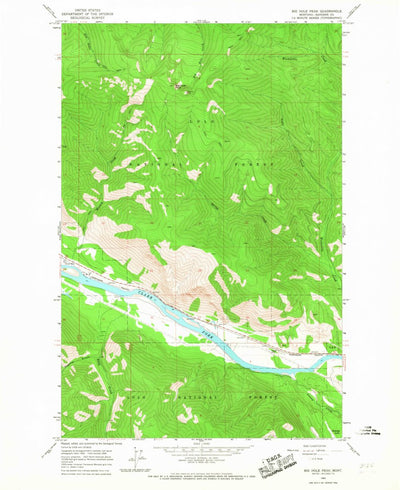 United States Geological Survey Big Hole Peak, MT (1964, 24000-Scale) digital map