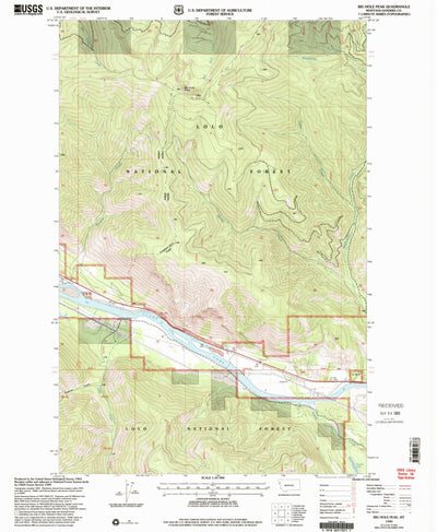 United States Geological Survey Big Hole Peak, MT (1999, 24000-Scale) digital map