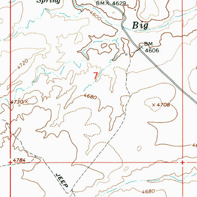 United States Geological Survey Big Hollow Wash, UT (1968, 24000-Scale) digital map