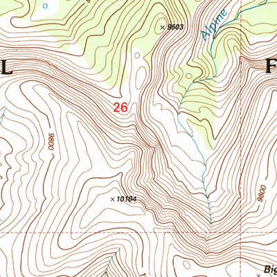 United States Geological Survey Big Horn Mountain, MT (1997, 24000-Scale) digital map