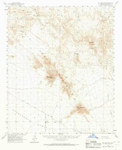 United States Geological Survey Big Horn Mountains, AZ (1961, 62500-Scale) digital map