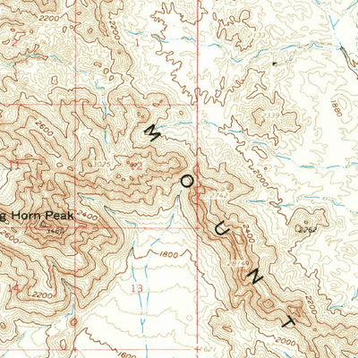 United States Geological Survey Big Horn Mountains, AZ (1961, 62500-Scale) digital map