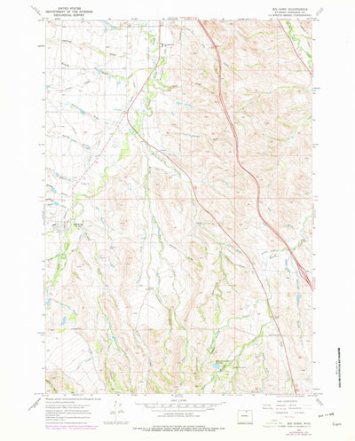 United States Geological Survey Big Horn, WY (1967, 24000-Scale) digital map