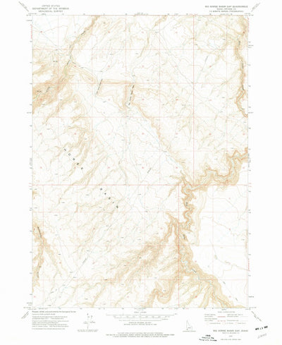 United States Geological Survey Big Horse Basin Gap, ID (1972, 24000-Scale) digital map