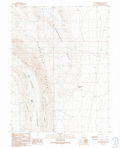 United States Geological Survey Big Horseshoe, UT (1991, 24000-Scale) digital map