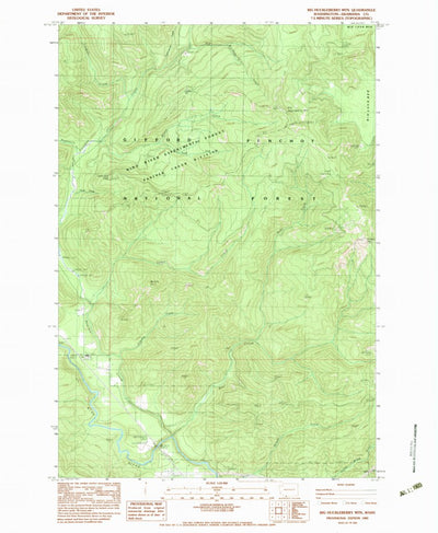 United States Geological Survey Big Huckleberry Mountain, WA (1983, 24000-Scale) digital map