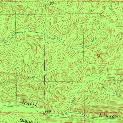 United States Geological Survey Big Hudson Creek, OK (1981, 24000-Scale) digital map