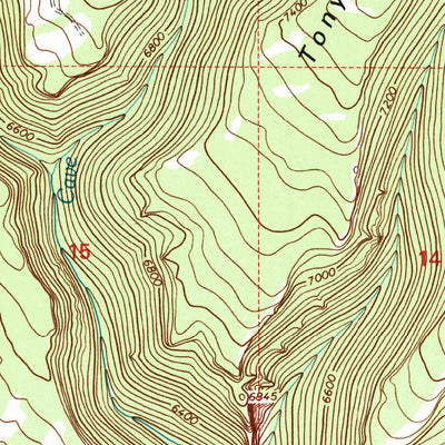 United States Geological Survey Big Ice Cave, MT (1996, 24000-Scale) digital map