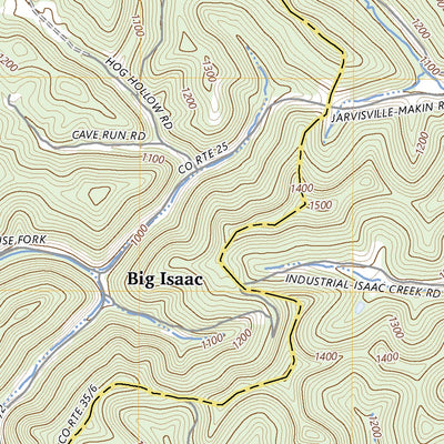 United States Geological Survey Big Isaac, WV (2023, 24000-Scale) digital map