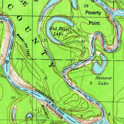 United States Geological Survey Big Island, AR-MS (1939, 62500-Scale) digital map