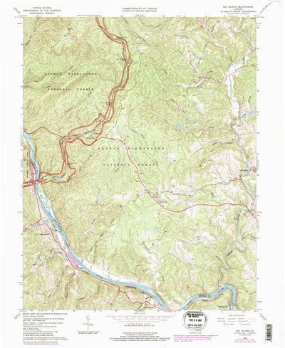 United States Geological Survey Big Island, VA (1965, 24000-Scale) digital map