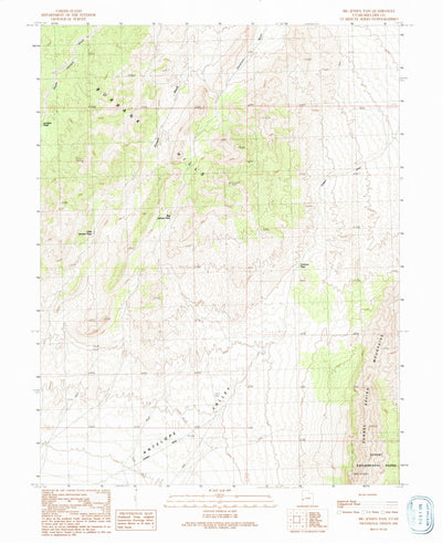 United States Geological Survey Big Jensen Pass, UT (1991, 24000-Scale) digital map