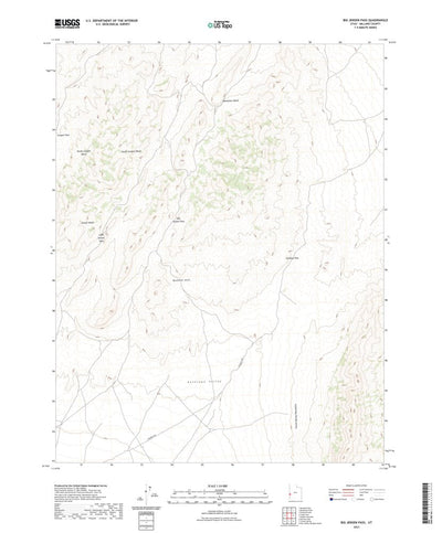 United States Geological Survey Big Jensen Pass, UT (2023, 24000-Scale) digital map
