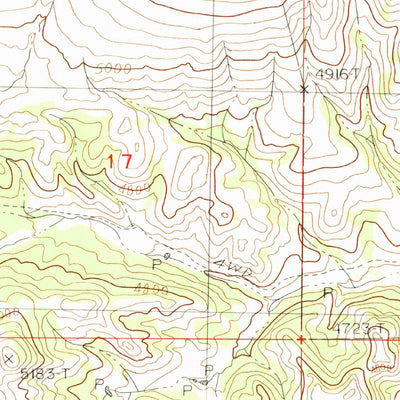 United States Geological Survey Big John Butte, MT (1984, 24000-Scale) digital map