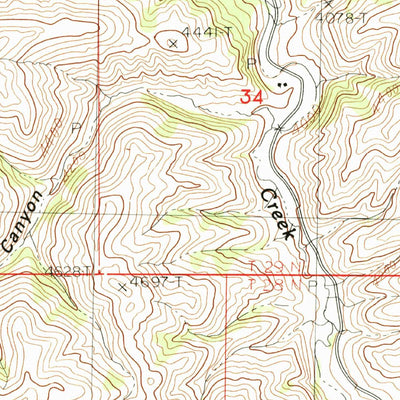 United States Geological Survey Big John Butte, MT (1984, 24000-Scale) digital map