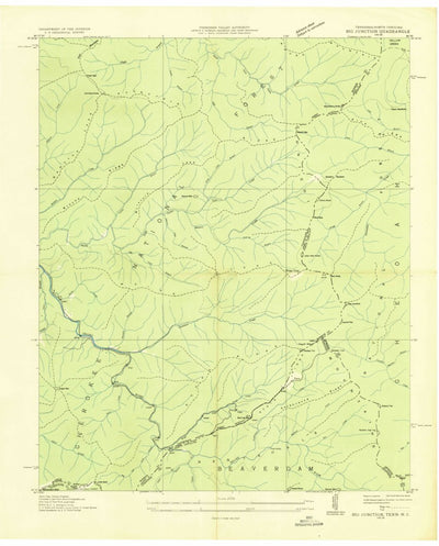 United States Geological Survey Big Junction, TN-NC (1927, 24000-Scale) digital map