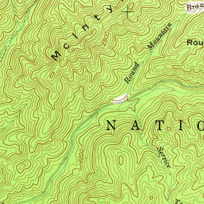 United States Geological Survey Big Junction, TN-NC (1957, 24000-Scale) digital map