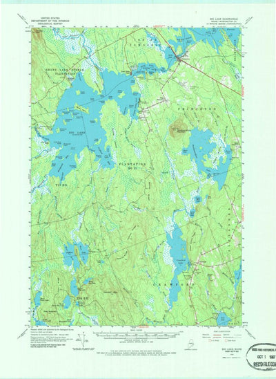 United States Geological Survey Big Lake, ME (1963, 62500-Scale) digital map